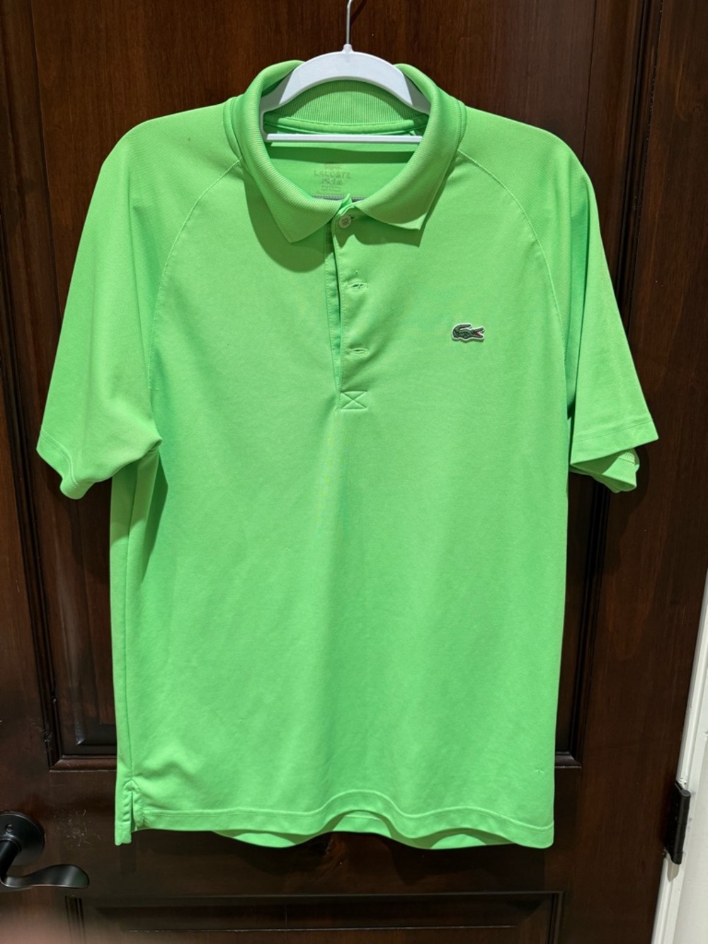 Lacoste Men’s Neon Green Polo Shirt with Crocodile Logo